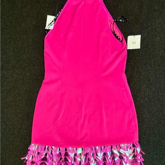 SHO Women's Slvless Crepe Dress with Sequin Detal - Picture 6 of 8